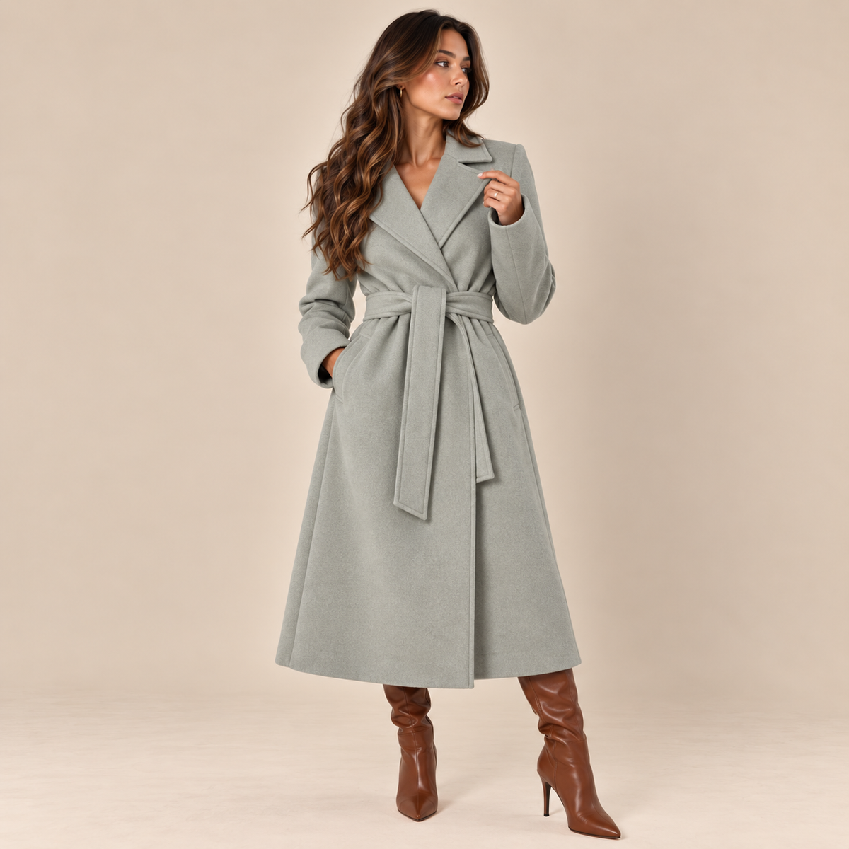 Camille Belted Long Coat