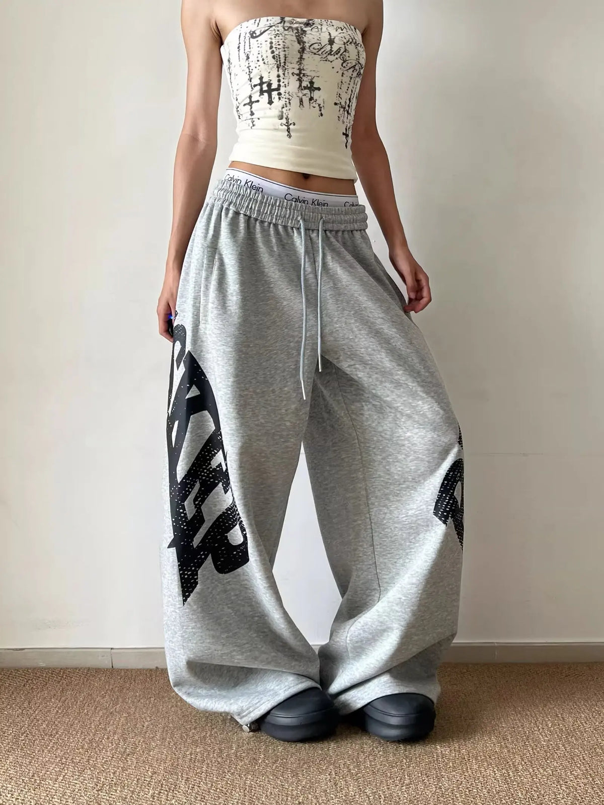 Varsity Oversized Graphic Sweatpants