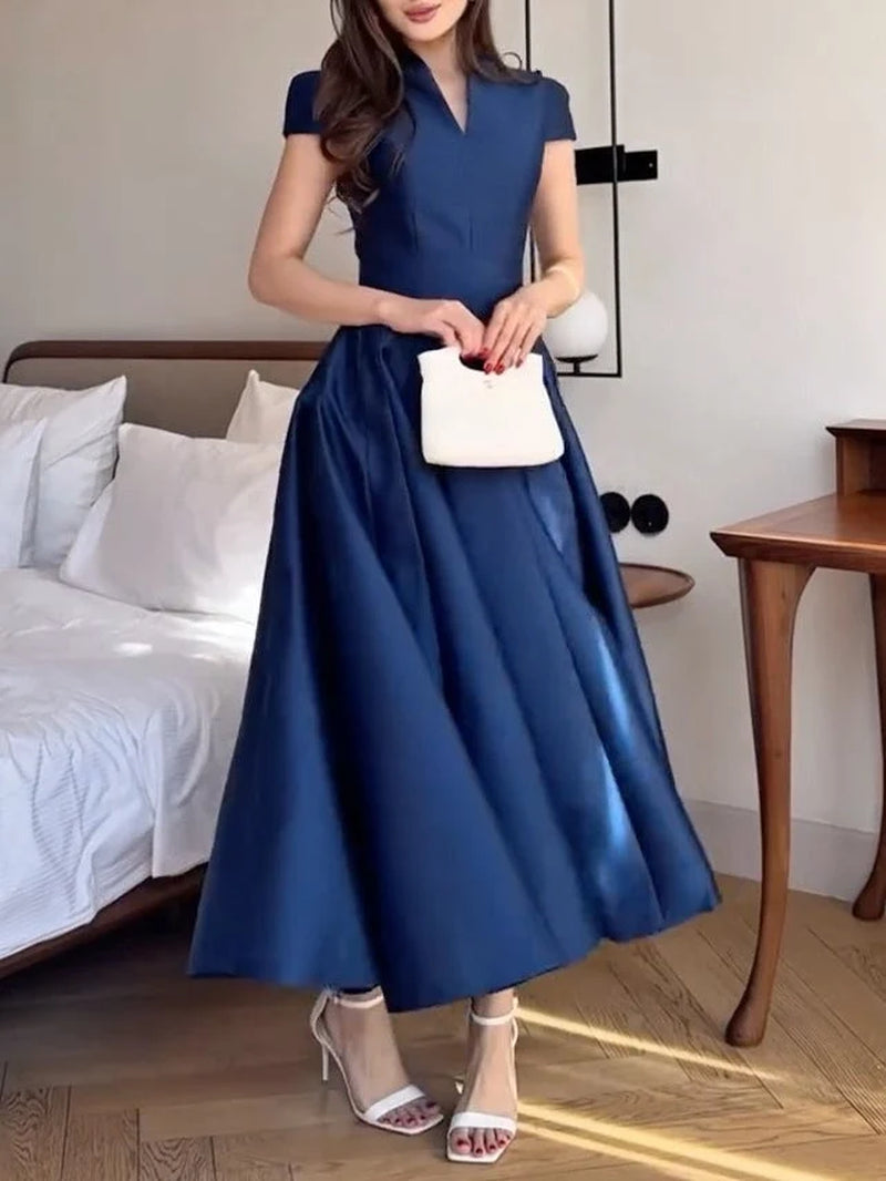 Vivienne Satin A-Line Midi Dress