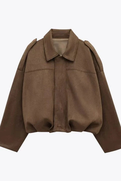 Sienna Faux Suede Bomber Jacket