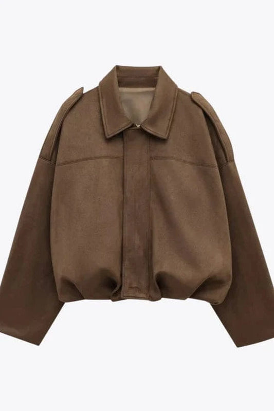 Sienna Faux Suede Bomber Jacket