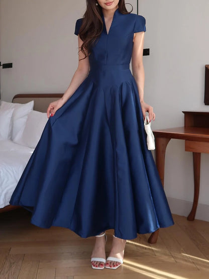 Vivienne Satin A-Line Midi Dress
