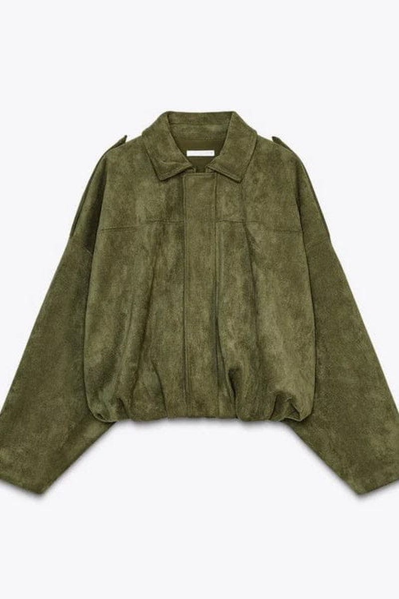 Sienna Faux Suede Bomber Jacket