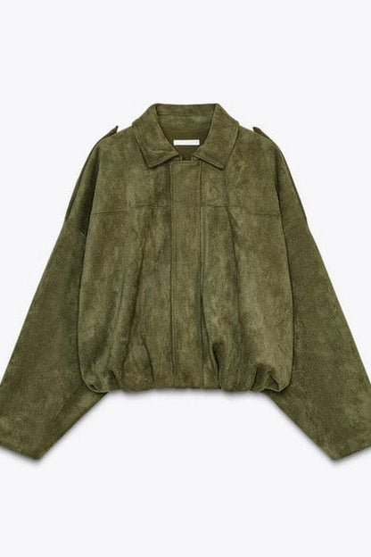 Sienna Faux Suede Bomber Jacket