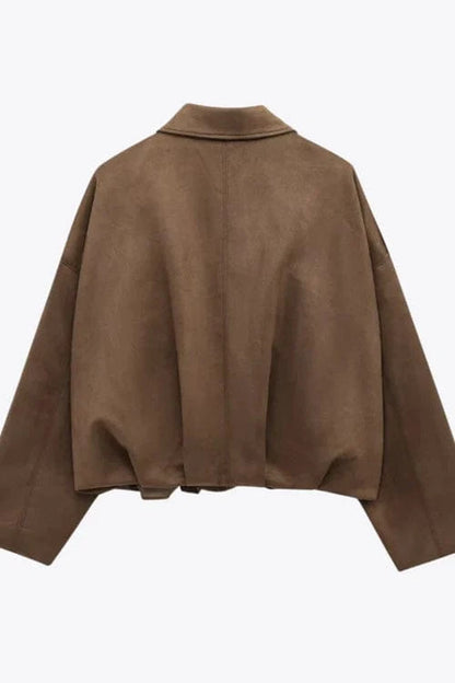 Sienna Faux Suede Bomber Jacket