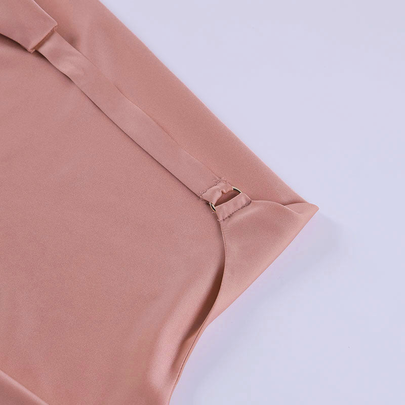 Alessia Satin Cowl Mini Dress