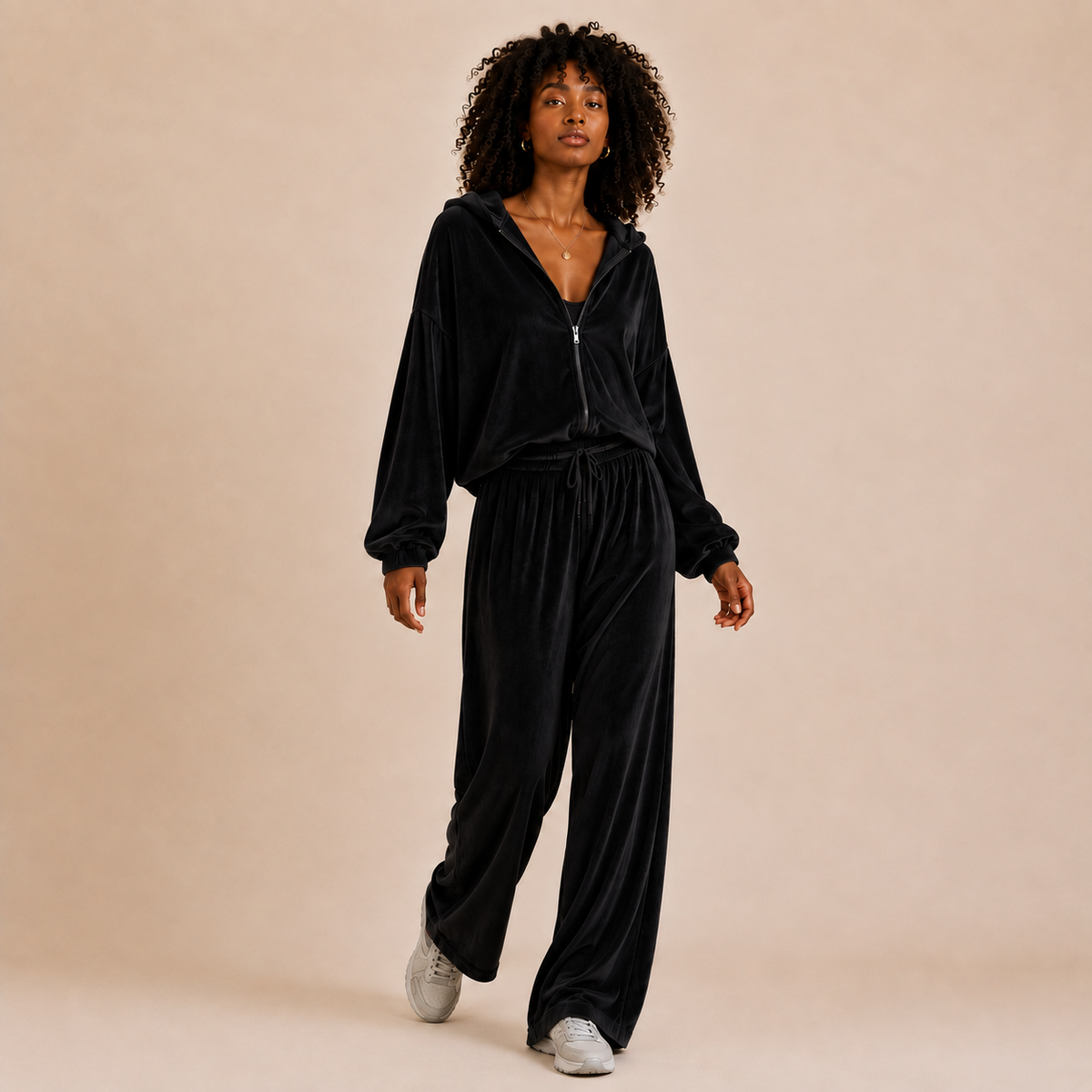 Monroe Y2K Velour Wide-Leg Set