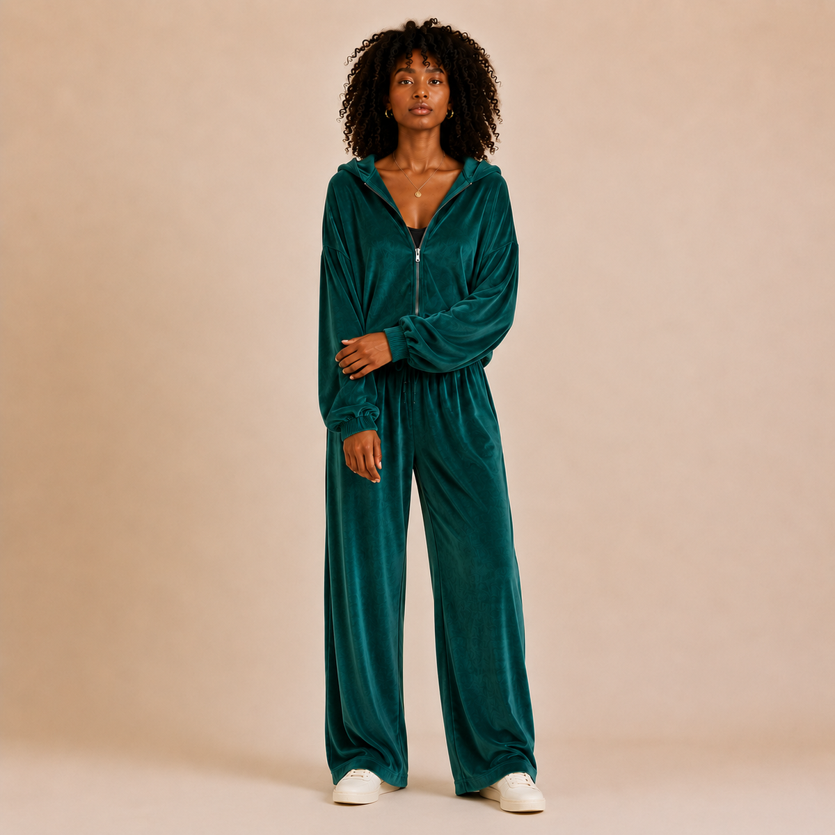 Monroe Y2K Velour Wide-Leg Set