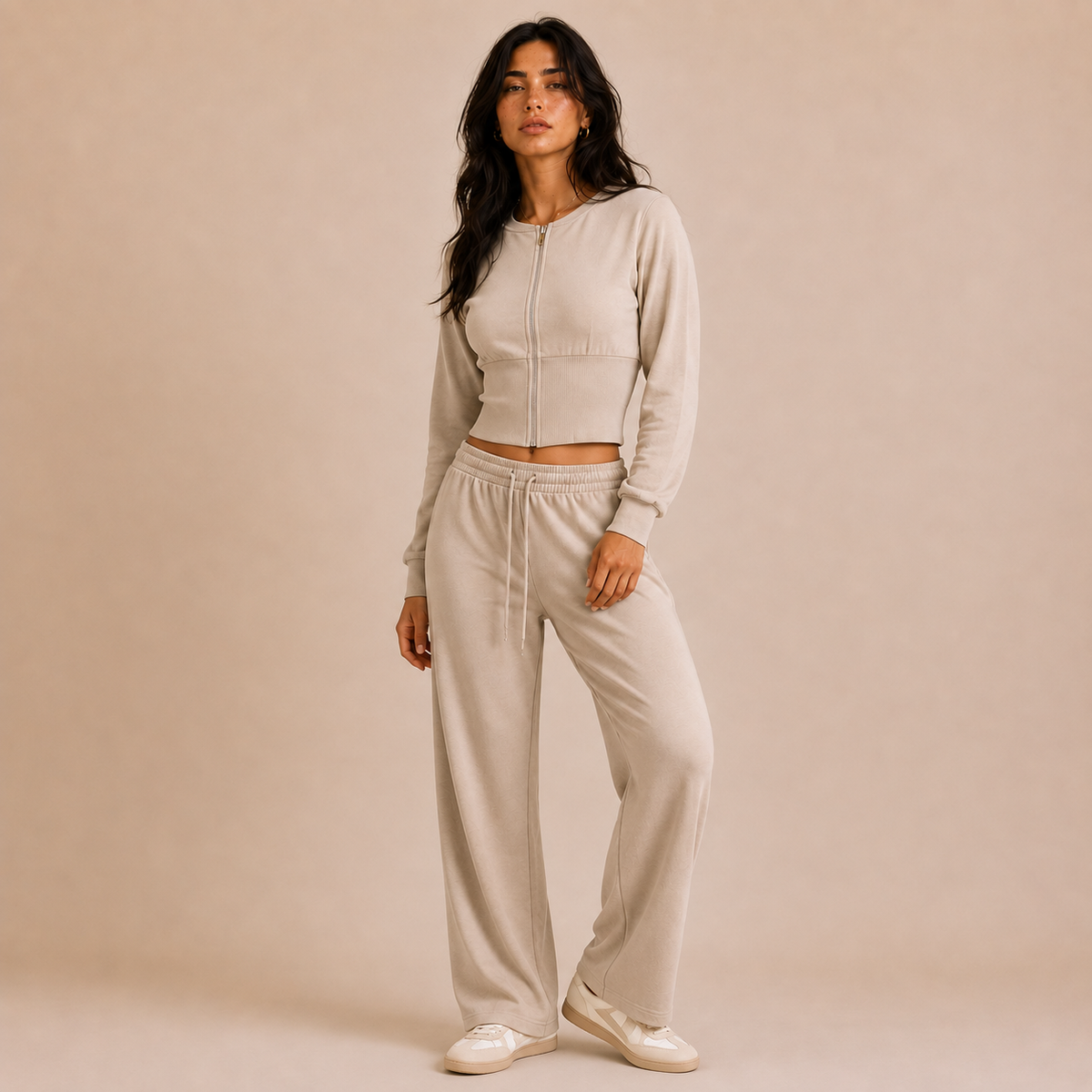 Kaia Sculpted Zip-Up Lounge Set
