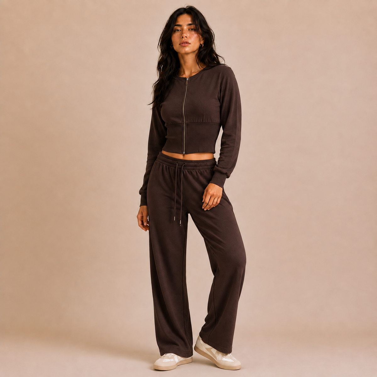 Kaia Sculpted Zip-Up Lounge Set