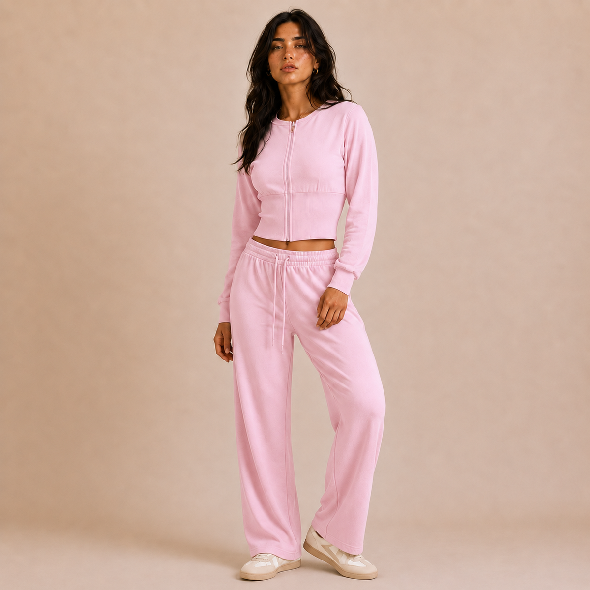 Kaia Sculpted Zip-Up Lounge Set