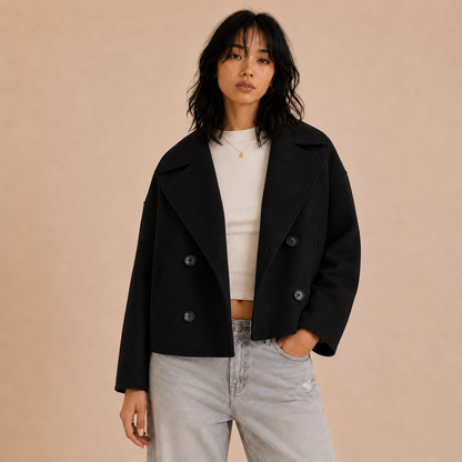 Fifth Avenue Cropped Double-Breasted Jacket