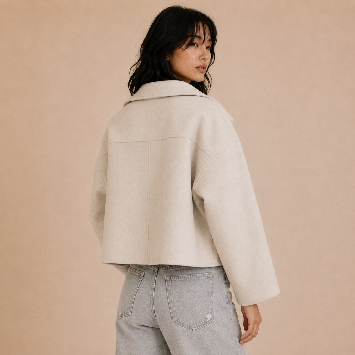 Fifth Avenue Cropped Double-Breasted Jacket