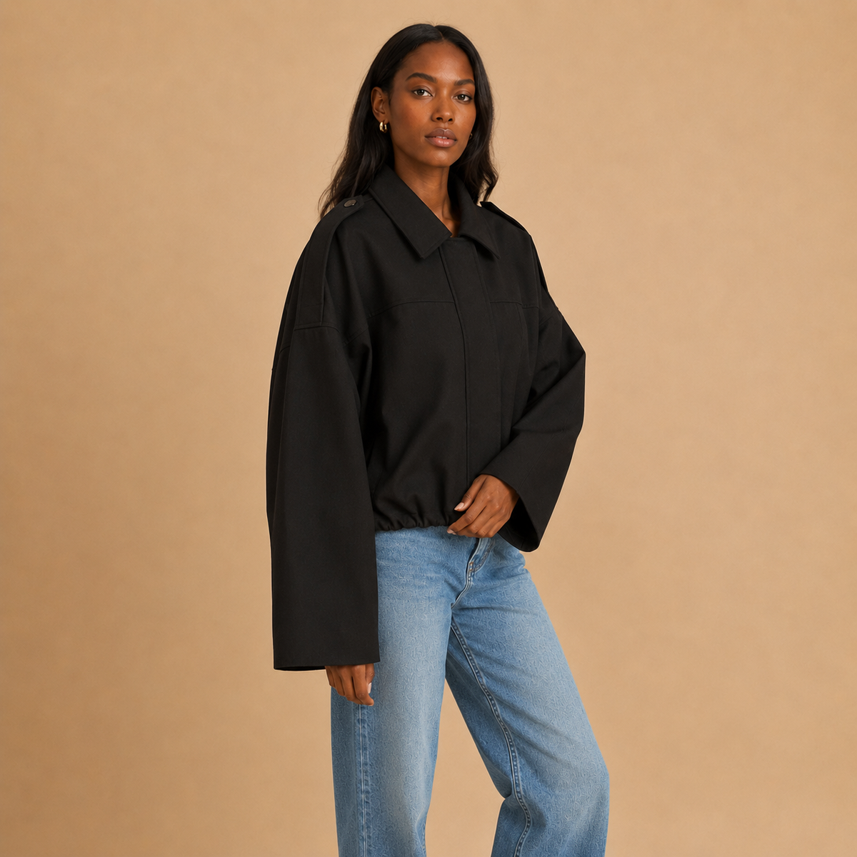 Arden Faux Suede Bomber Jacket