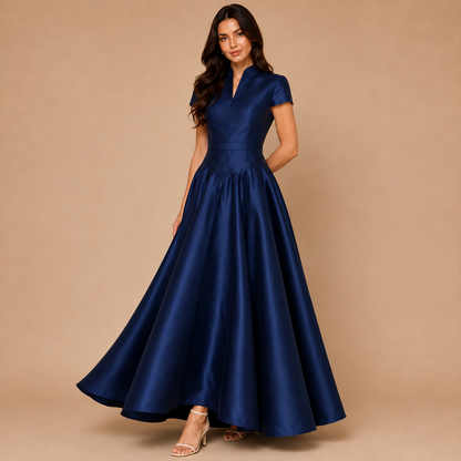 Vivienne Satin A-Line Midi Dress