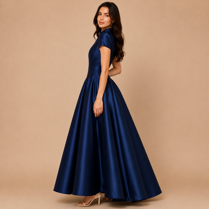 Vivienne Satin A-Line Midi Dress