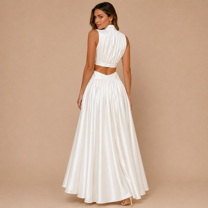 Camille Cutout Satin Maxi Dress