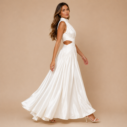 Camille Cutout Satin Maxi Dress