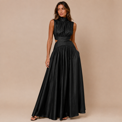 Camille Cutout Satin Maxi Dress