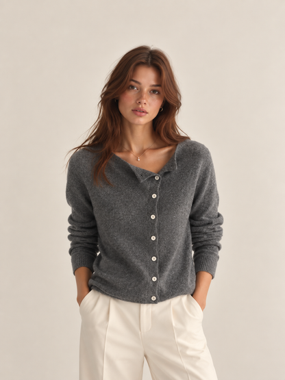 Paige Soft-Knit Button Cardigan