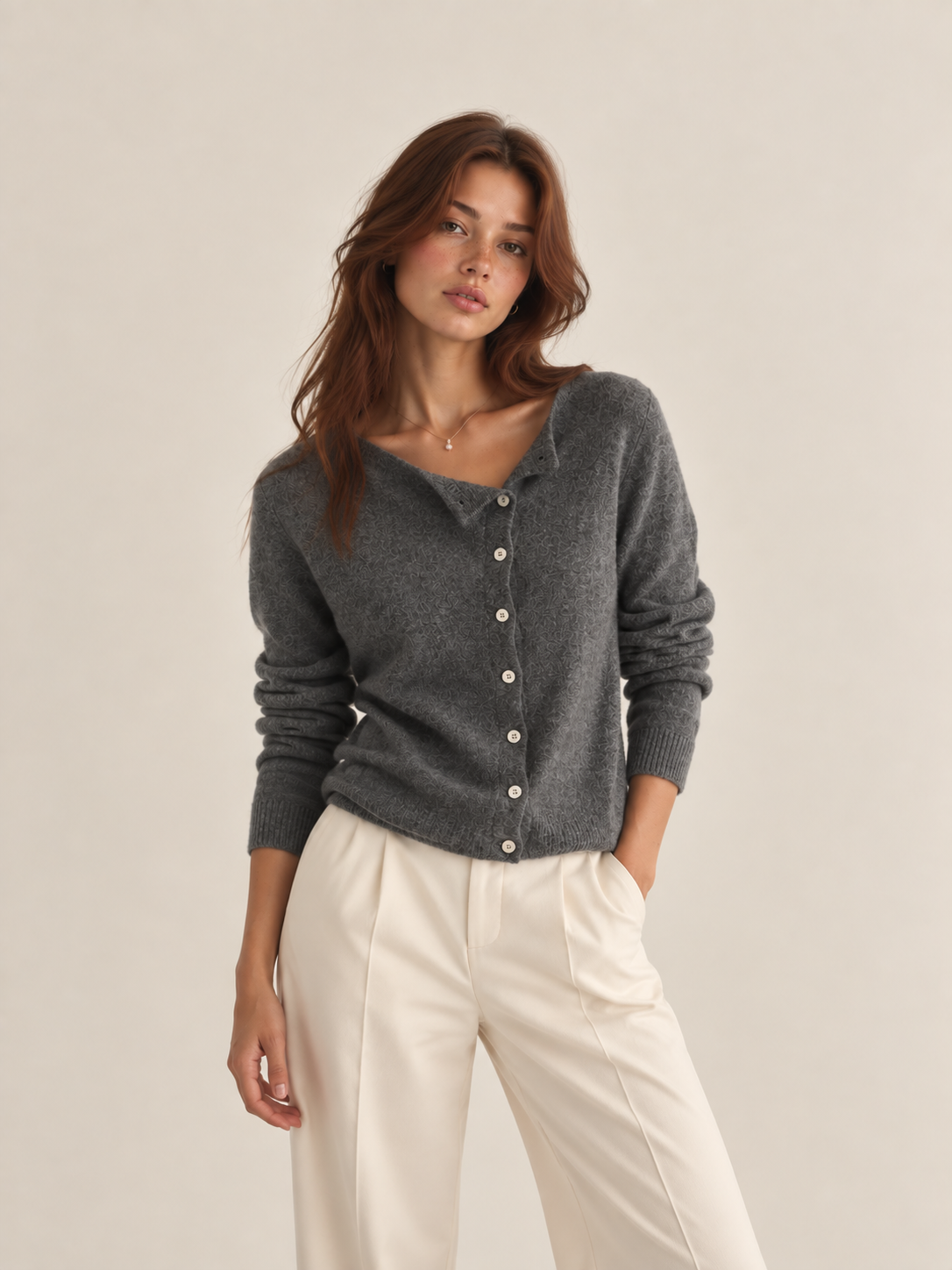 Paige Soft-Knit Button Cardigan
