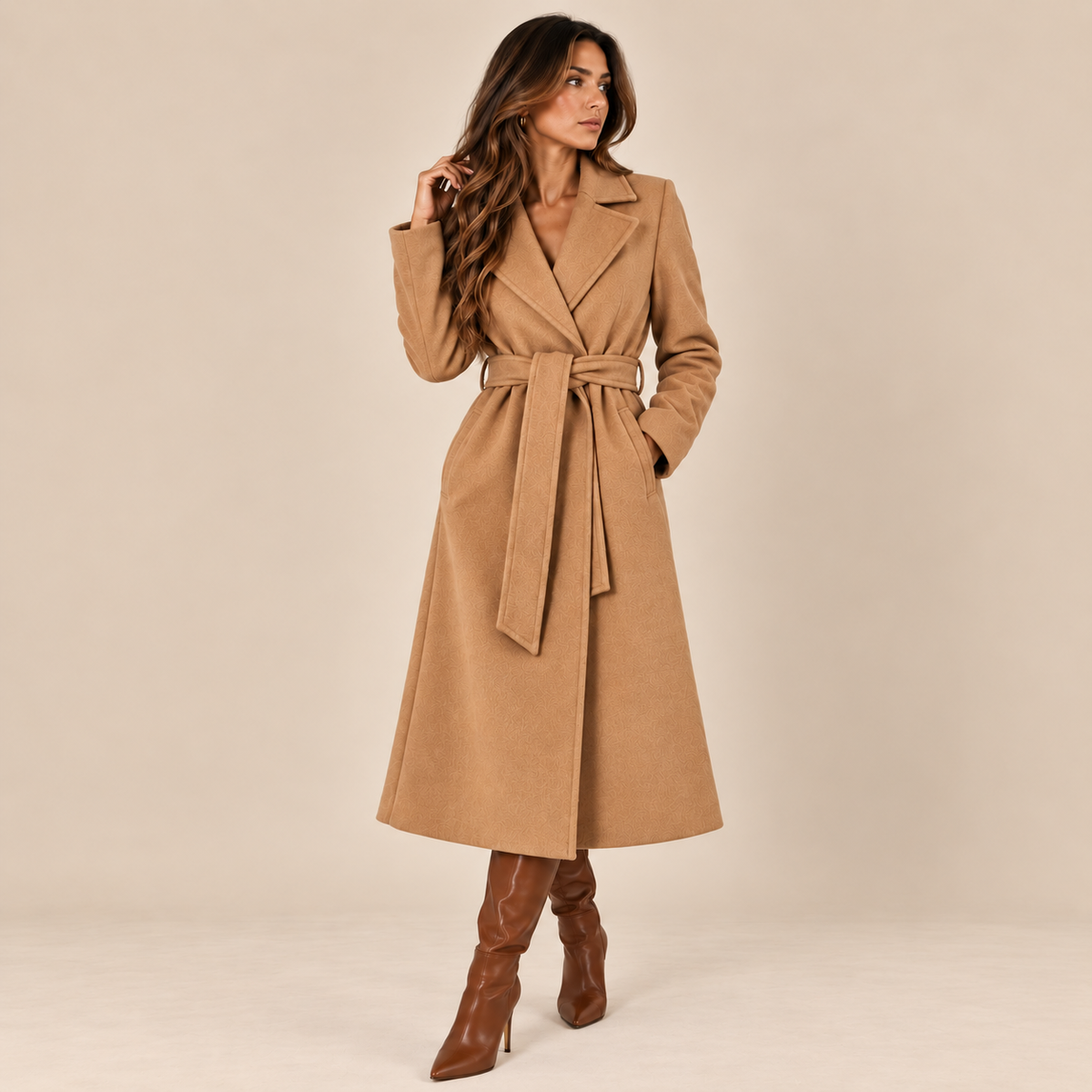 Camille Belted Long Coat