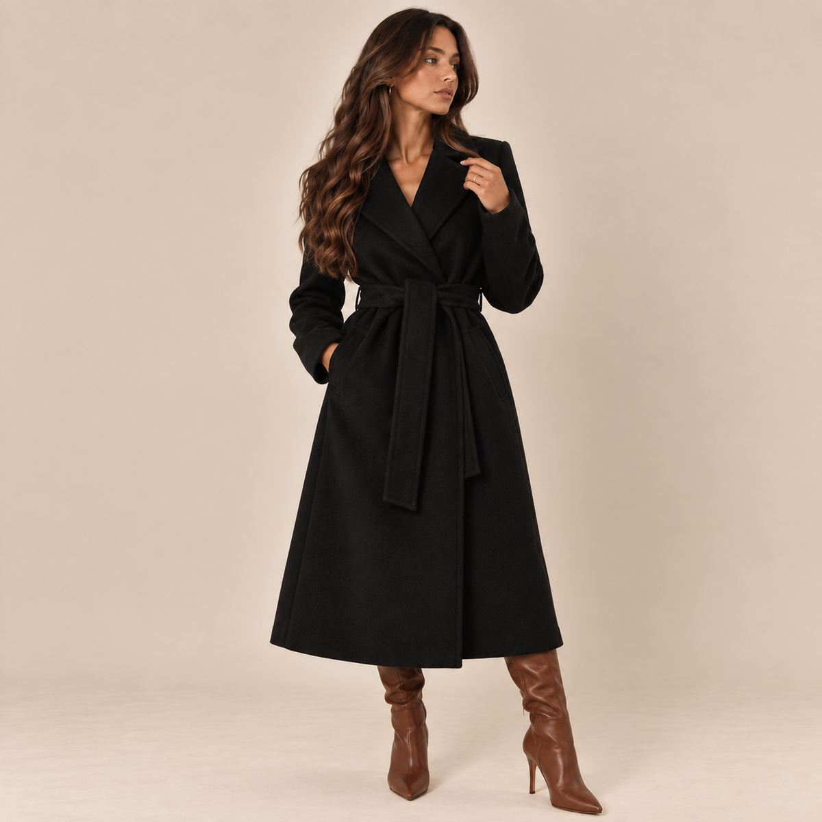 Camille Belted Long Coat