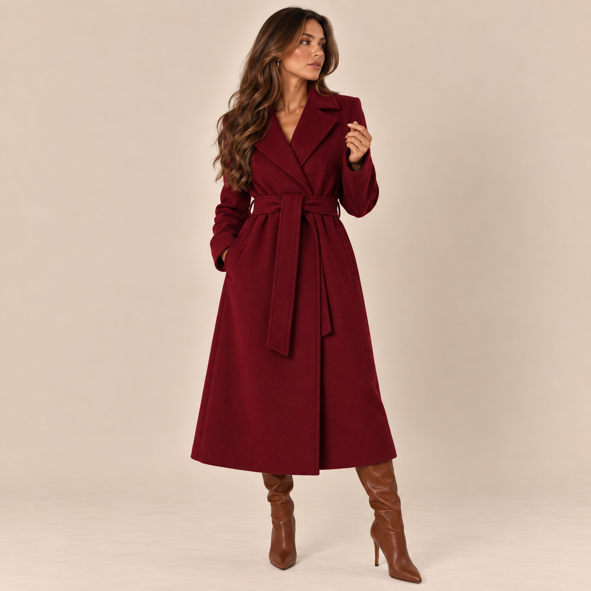 Camille Belted Long Coat