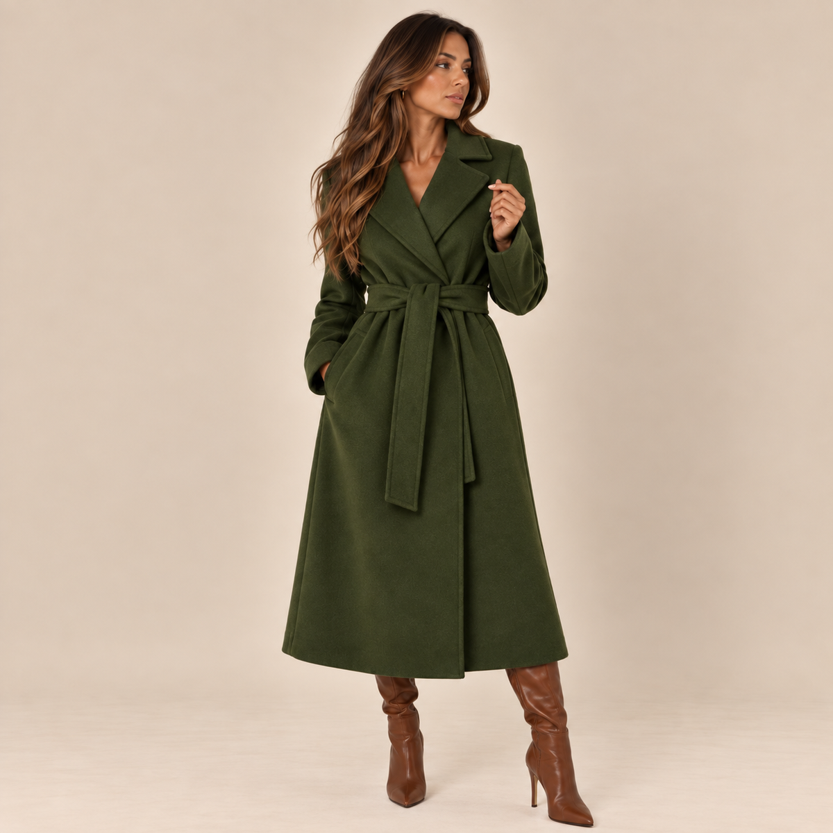 Camille Belted Long Coat