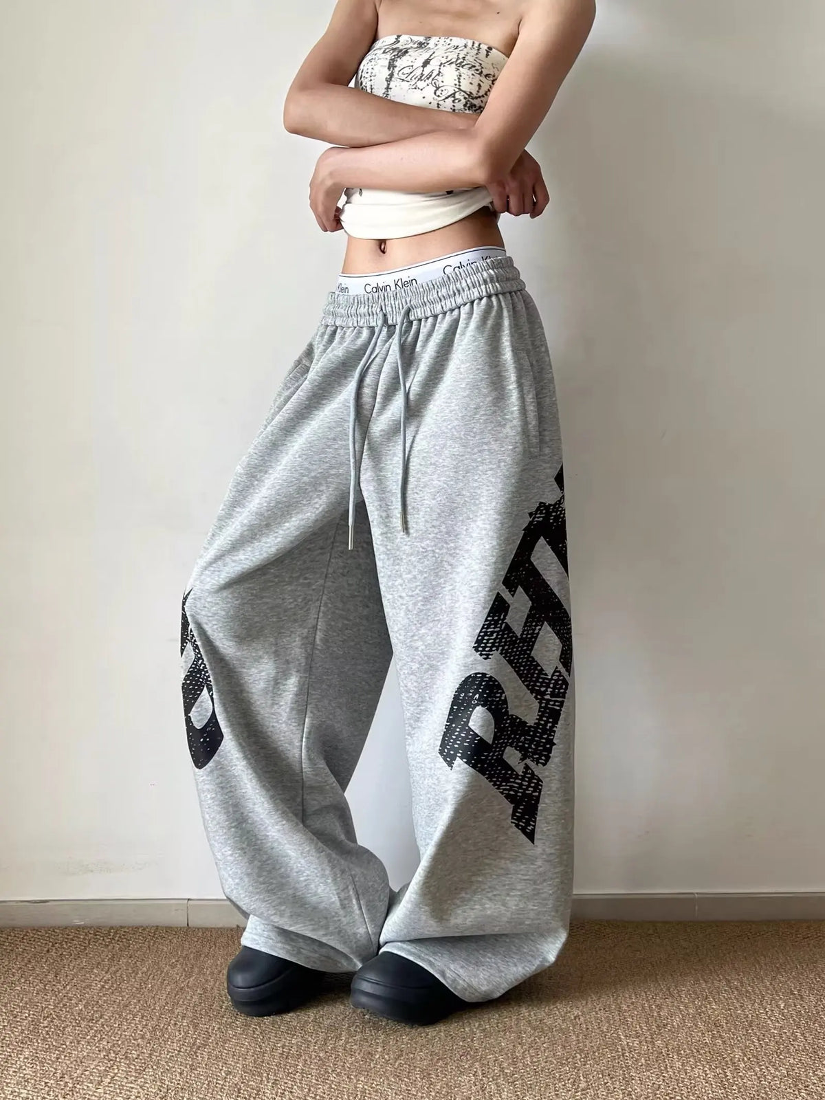 Varsity Oversized Graphic Sweatpants