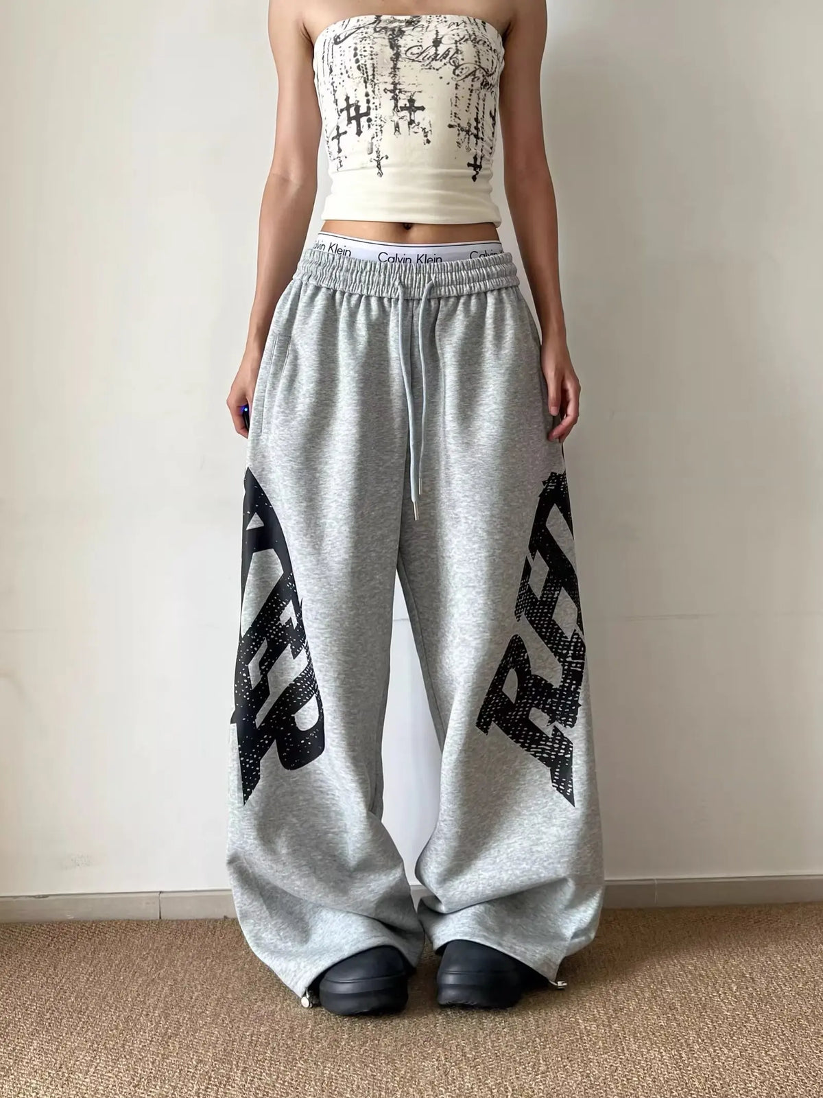 Varsity Oversized Graphic Sweatpants