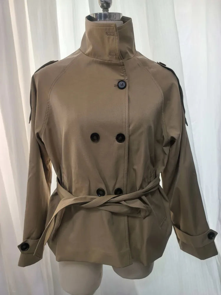 Elowen Belted Cropped Trench Jacket