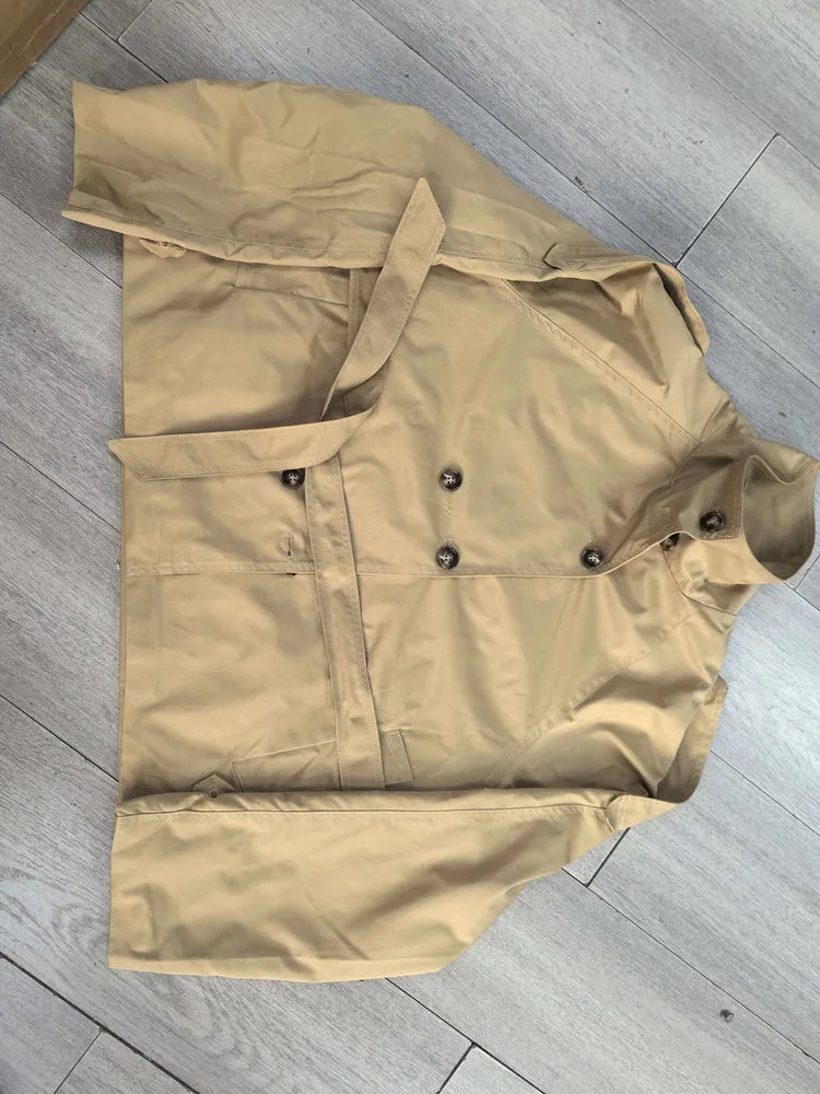 Elowen Belted Cropped Trench Jacket