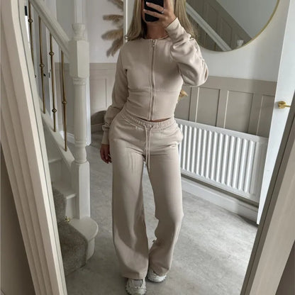 Kaia Sculpted Zip-Up Lounge Set