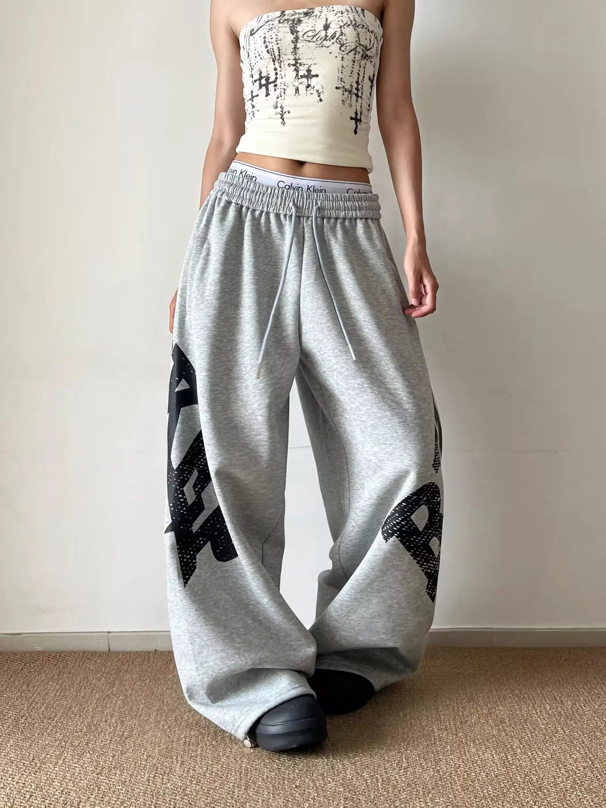 Varsity Oversized Graphic Sweatpants
