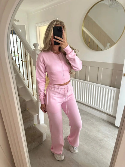 Kaia Sculpted Zip-Up Lounge Set