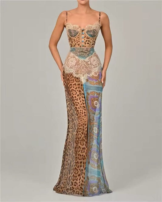 Verona Baroque Corset Maxi Dress