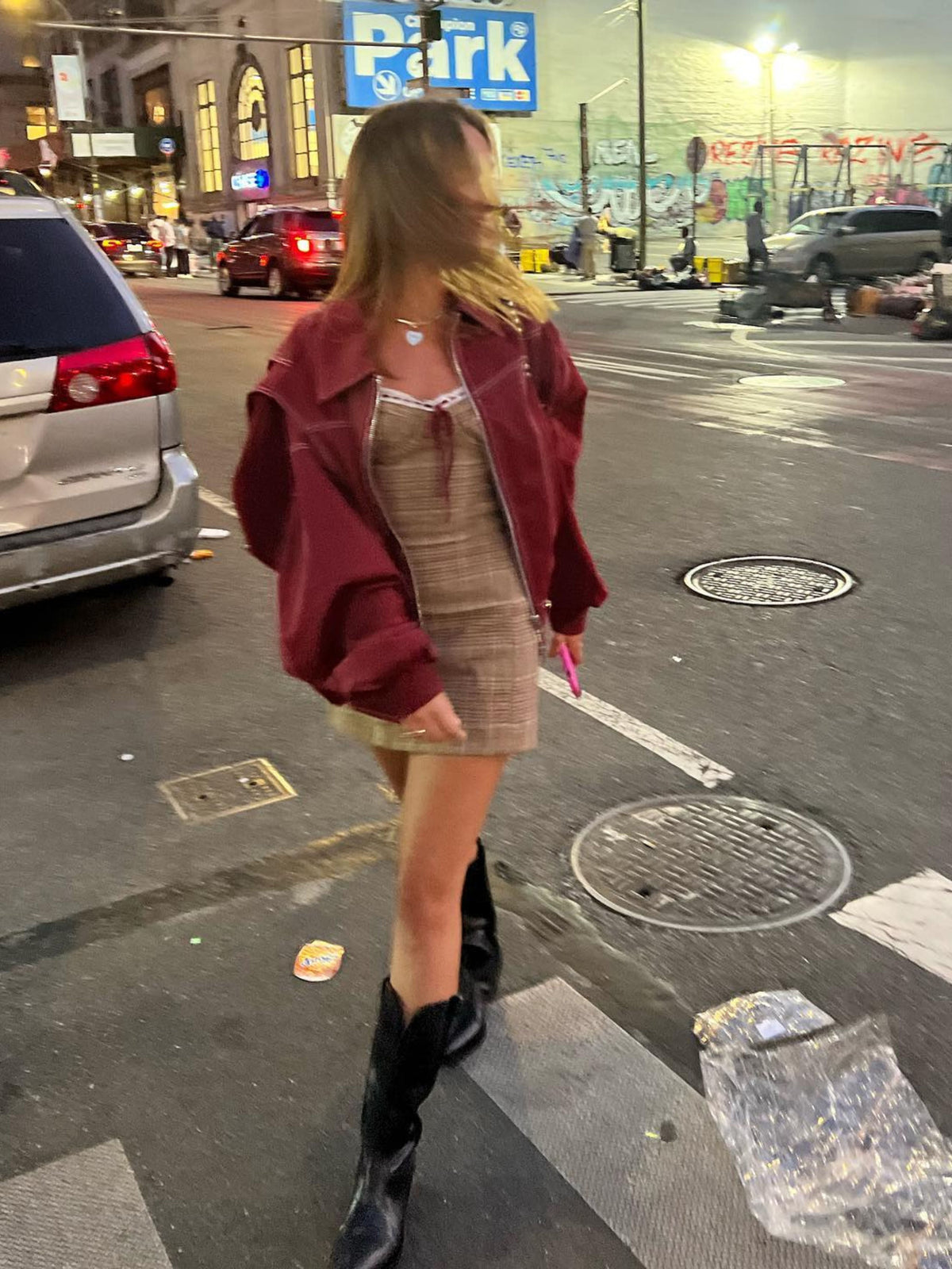 Valentina Oversized Faux Leather Bomber