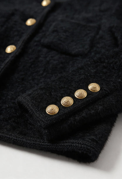 Park Avenue Gold-Button Cardigan