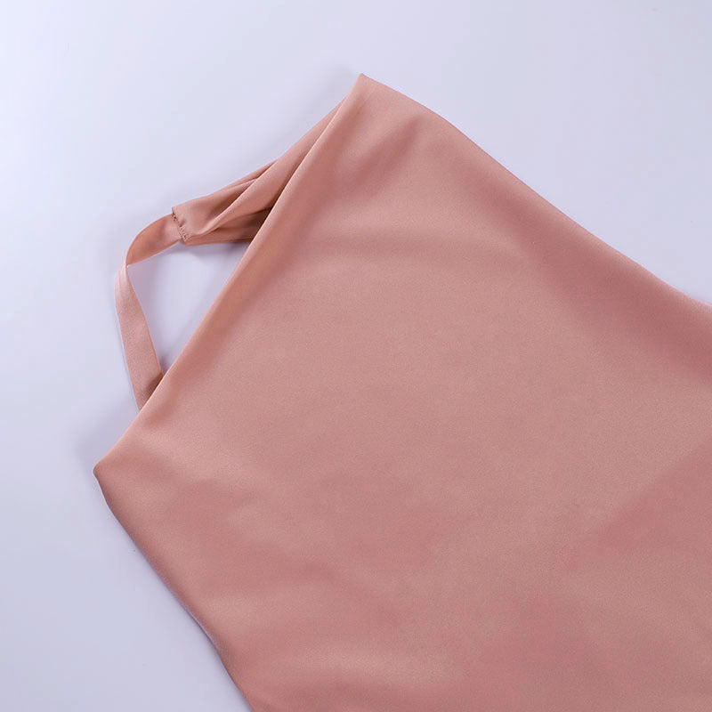 Alessia Satin Cowl Mini Dress